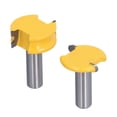 thumbnail image 4 of 2Pcs Routeur Bit Arc T Type Métal Fraiseuse Outil de Bordure Kit pour Woodworking1/2 Po, 4 of 14
