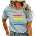 thumbnail image 1 of TINZ T-Shirt à Col Rond Imprimé Lettre Manches Courtes Col Rond T-Shirts pour Femmes Pack Ample Décontracté T-Shirt Cheer Manches Longues Pack T-Shirt Spandex T-Shirts pour Femmes, 1 of 5
