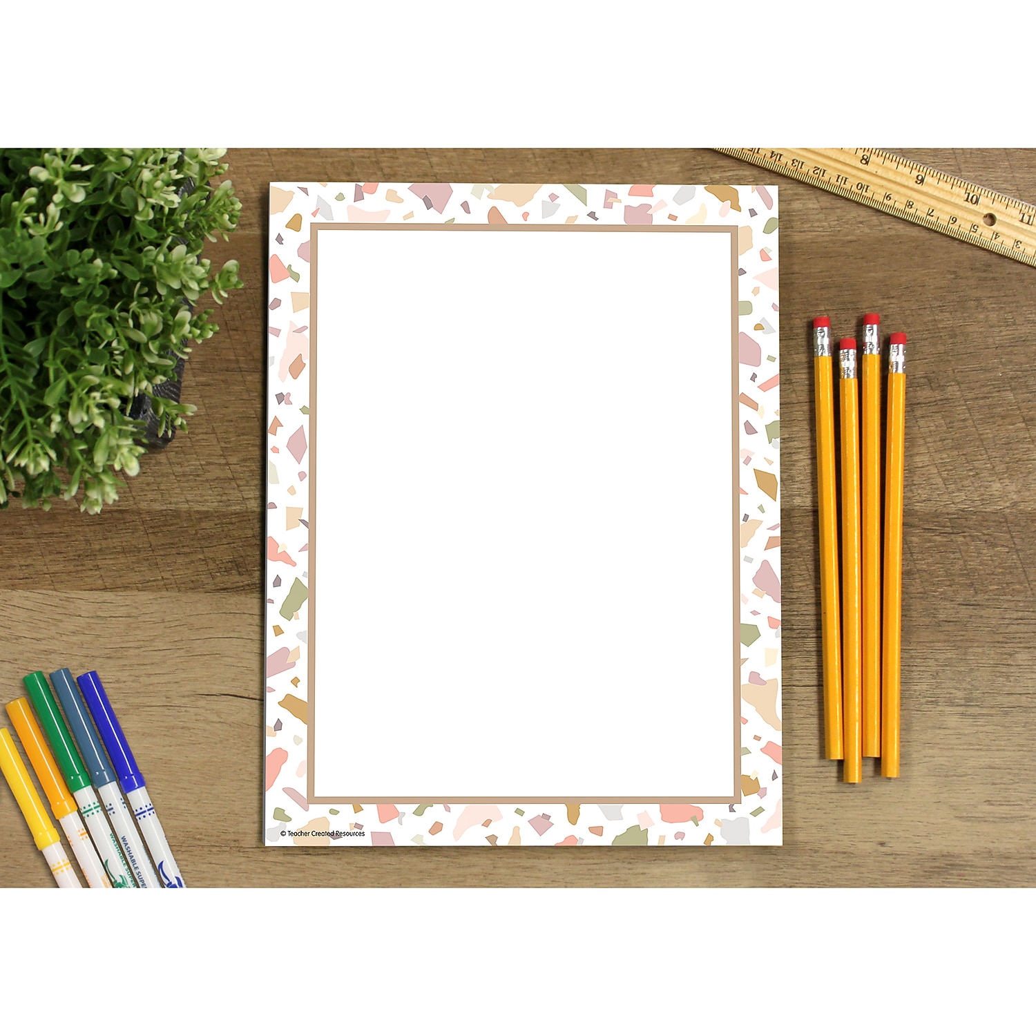 Teacher Created Resources Terrazzo Tones Computer Paper, 50 Sheets Per Pack, 6 Packs