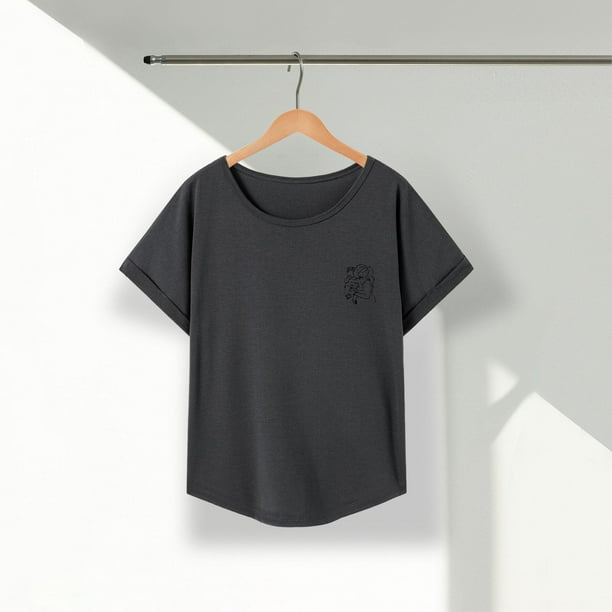 Camiseta para mujer con cuello redondo, disfraz clásico, camisetas de verano para deportes de viaje en la playa S