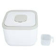 thumbnail image 2 of Rice Storage Container, Airtight Rice Container, Large Capacity Stackable Grain Storage Container Food Storage Bins with Lids for Flour Sugar Grains Refrigerator Freezer Cupboard, 2 of 7