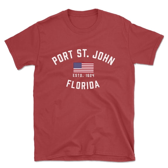 Port St. John Florida Patriot Men's Cotton T-Shirt