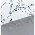thumbnail image 3 of DriftAway Ryan Sketch Flower Floral Branch Leaves Lined Blackout Room Darkening Window Curtain Valance Rod Pocket 52"x14"+1.75" Header Black Line 1 Pack, 3 of 6