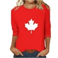 thumbnail image 1 of T-Shirts Stylés pour Femmes pour Tenue Décontractée d'Été, Design à Imprimé Graphique avec Col Rond et Manches Trois-Quarts pour Tenues de Tous les Jours, 1 of 4