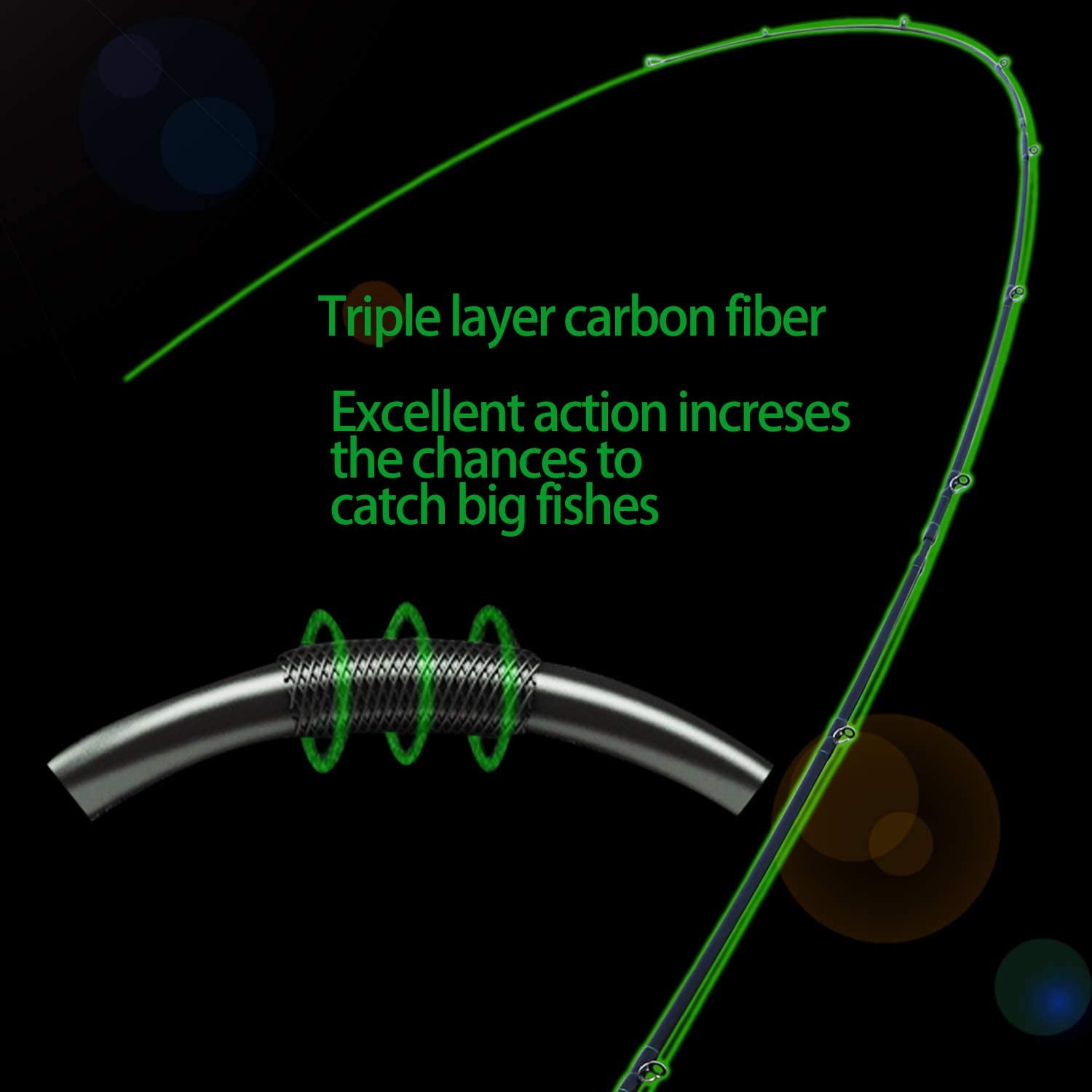 Sougayilang Casting Fishing Rod Combo Carbon Fiber Casting Fishing