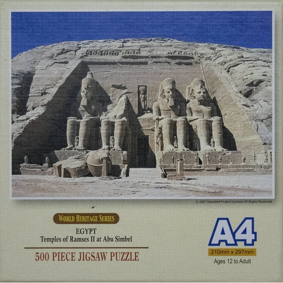 Tomax Miniature Jigsaw Puzzle - Egypt - Temples of Ramses II at Abu Simbel (500 Pieces)