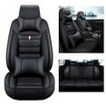 thumbnail image 5 of Maidao Car Seat Covers Leather Full Set for SEAT for Toledo 1998-Present 5 Seats Compatible Airbag Water Resistant Front Rear Cushion Protector with Headrest Black, 5 of 7