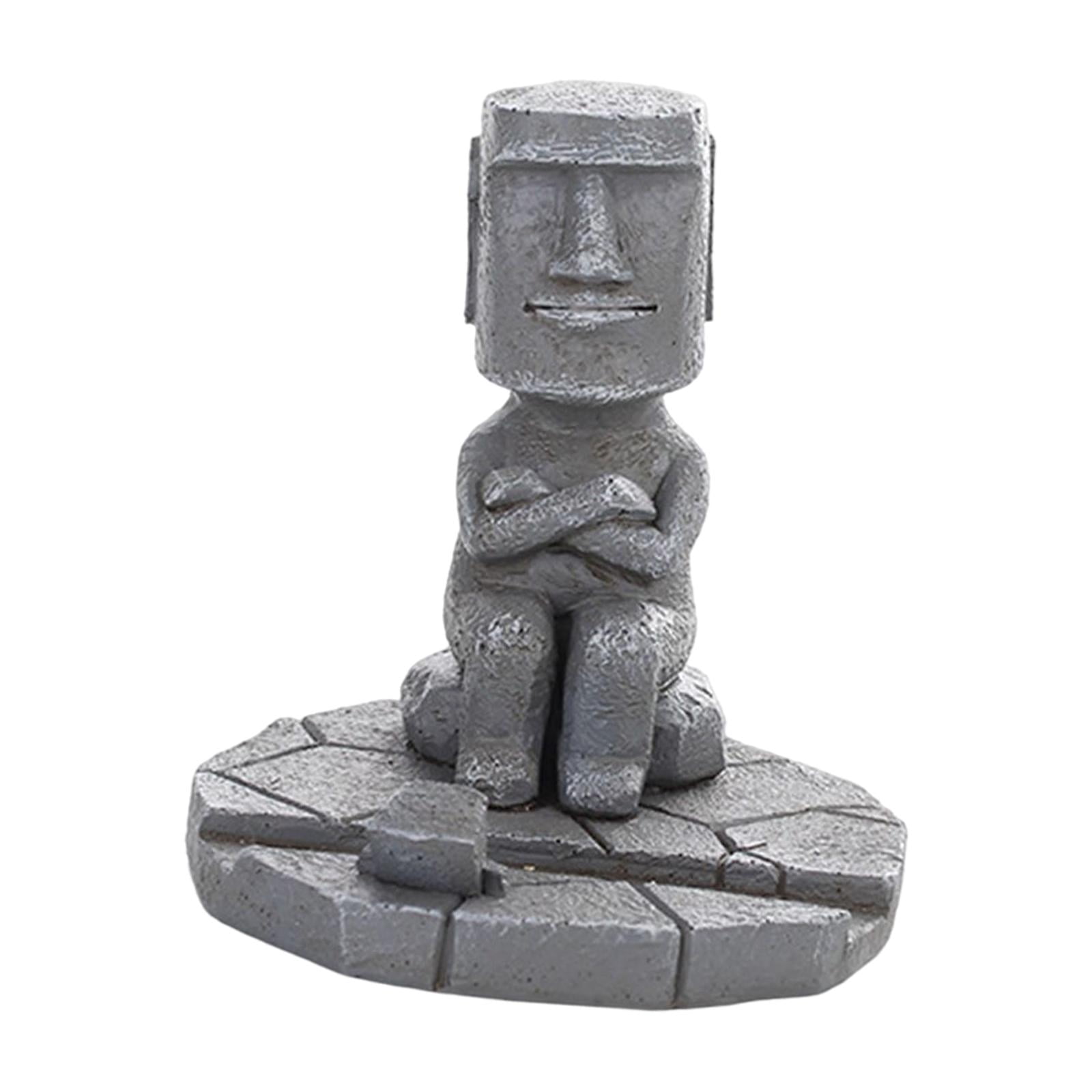 Resin Easter Island Statue Ahu Massive Megalith Ancient Decoration