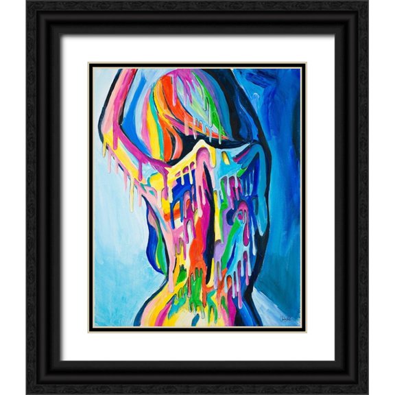 Goodrich, Chelsea 20x24 Black Ornate Wood Framed with Double Matting Museum Art Print Titled - Vibrant Female Figurative