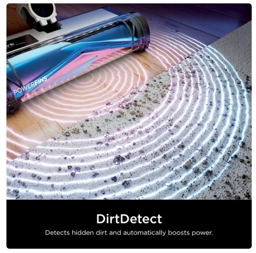 Shark Detect Pro PowerFins Cordless Stick Upright Vacuum, Ash Purple/Grey