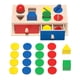 thumbnail image 1 of Caja de caída de bolas, juguete Montessori de madera, desarrollo de madera con cajones, cajas de objetos de juguete para bebés para interacción de, 1 of 9