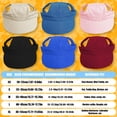 thumbnail image 2 of Sombrero para perros con orificios para las orejas – Gorra de béisbol transpirable con visera para paseos por la playa en verano, correa ajustable para la barbilla para protección solar al a, 2 of 5