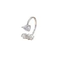 thumbnail image 1 of Anillo de apertura para mujer, anillos de decoración de circón de Metal de cobre, decoraciones de mano, joyería chapada para novia para fiesta Ropa, zapatos y accesorios Miscelánea Plata Jumpingount AP014641-02, 1 of 6