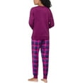 thumbnail image 4 of Nautica Womens Pajamas - Cozy Silky Fleece - 2 Piece Long Sleeve Winter Sleepwear Set for Women (Purple Plaid/XX-Large), 4 of 7
