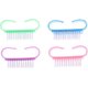 thumbnail image 1 of Nail Cleaning Brush Plastic Cleat Shape Nail Dust Brush FingernailPedicure Nail Brush Tools for Nail Art,4pcs(Mixed Color) Nail Cleaner Brush, 1 of 1
