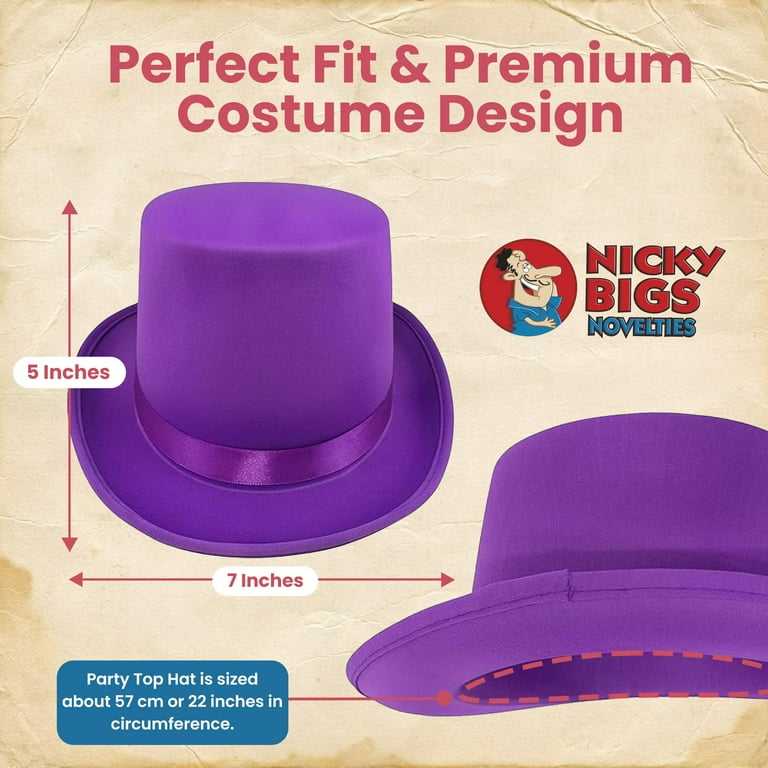 Nicky Bigs Novelties Deluxe Adult Satin Top Hat Victorian