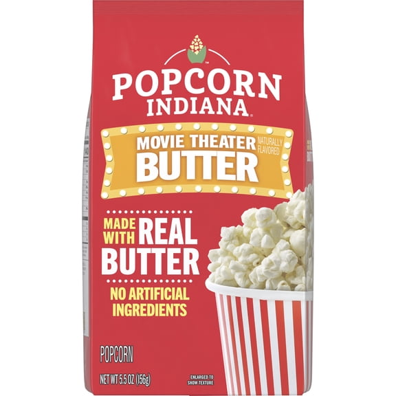 Movie Theater Butter Popcorn Gusset Bag, 5.5 Ounces Bag