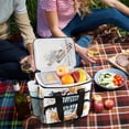 thumbnail image 5 of FORMRS Insulated Cooler Bag 24 Cans Capacity Soft Leakproof Lunch Box with Side Pockets, Autumn Day with Cocoa Pattern, 5 of 7