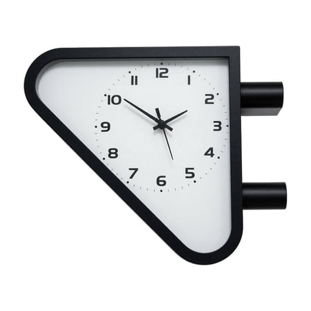 1970 s Inspired Double Sided Station Clock, Triangular Vintage Industrial Wall Clock for Office photo 1970 s Inspired Double Sided Station Clock, Triangular Vintage Industrial Wall Clock for Office