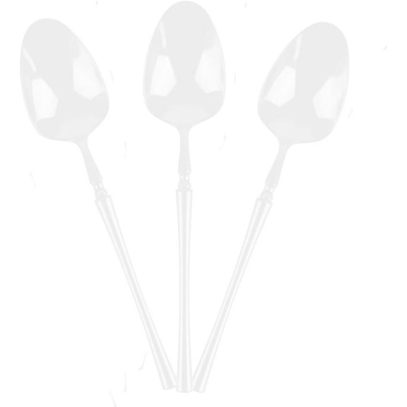 EcoQuality White Disposable Plastic Teaspoons - Heavy Weight Plastic White Cutlery, Disposable Utensils, Silverware Perfect for Wedding, Birthday, Event Planning, Baby Shower, Anniversaries (128)