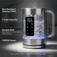 thumbnail image 2 of OVENTE Digital Glass Electric Tea Kettle 1.7L wit, 2 of 9