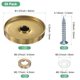 thumbnail image 3 of Uxcell 20-Pack Tapas de Tornillo para Espejo, 1.57" Diámetro, Tapas Decorativas de Tornillo de Acero Inoxidable 304 y Clavos Acabado Cepillado [Tono Dorado], 3 of 7
