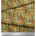 thumbnail image 3 of Soimoi Rayon Fabric Leaves, & Parrot Bird Print Fabric by the Yard 56 Inch Wide, 3 of 3