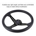 thumbnail image 4 of Akozon  Steering Wheel  14in Universal Car Steering Wheel PU Leather Aluminium Alloy W/Horn Button Modified  Auto Accessory, 4 of 8