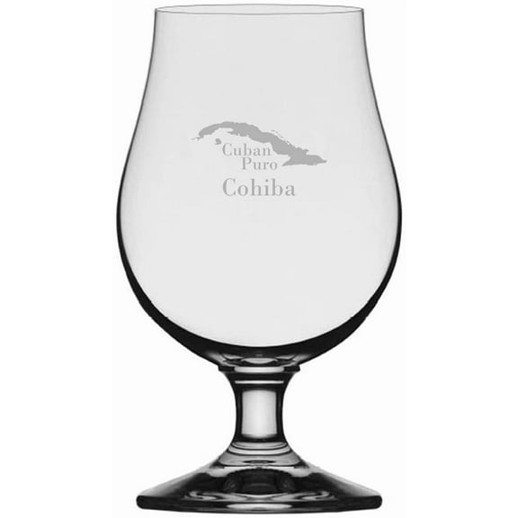 Cohiba Cuban Cigar Themed Etched 13.25oz Iona Beer Glass