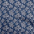 thumbnail image 1 of oneOone Cotton Cambric Blue Fabric Boho Decorative Leaf Sewing Material Print Fabric By The Yard 56 Inch Wide, 1 of 4