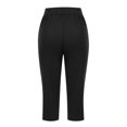 thumbnail image 4 of Black Womens Sweatpants Leggings for Women High Waisted Cutout Yoga Lightweight Cozy Cropped Pants Solid Soft Pajams Pants Capri Pants for Women, 4 of 6