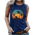 thumbnail image 2 of Giftesty Tank Tops for Women Fashion Casual Printed Sleeveless Blouse Round Neck Slim Pullover Tops, 2 of 5