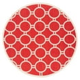thumbnail image 4 of SAFAVIEH Courtyard Ariel Geometric Indoor/Outdoor Area Rug, Red/Bone, 8' x 11', 4 of 10