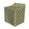 thumbnail image 1 of Plaid Washer Cover, Colorful Summery Classical British Fashion Motifs Abstract Geometric Illustration, Easy to Use Bathroom Accent Fabric, 29" x 28" x 40", Multicolor, by Ambesonne, 1 of 3