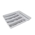 thumbnail image 4 of organizador para cubiertos 5 compartimentos de plástico blanco y gris, 4 of 6