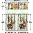 thumbnail image 5 of Fall Thanksgiving Pumpkin Kitchen Curtains Valances and Tiers 3 Piece Set,Eucalyptus Buffalo Plaid Rod Pocket Kitchen Curtain over Sink Window,Farmhouse Cafe Curtains for Autumn Decor 36 Inch (Orange), 5 of 5