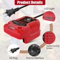 thumbnail image 4 of AC Mini Battery Charger for Crafts*man V20 20V Power Tool Batteries, 100-240V AC Input 21V 2A DC Output, Red Replacement Tool Charger, 4 of 8