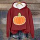 thumbnail image 2 of Sudadera con capucha morada de gran tamaño para mujer con diseño de lentejuelas de calabaza, sudadera acogedora para Halloween y otoño, 2 of 4