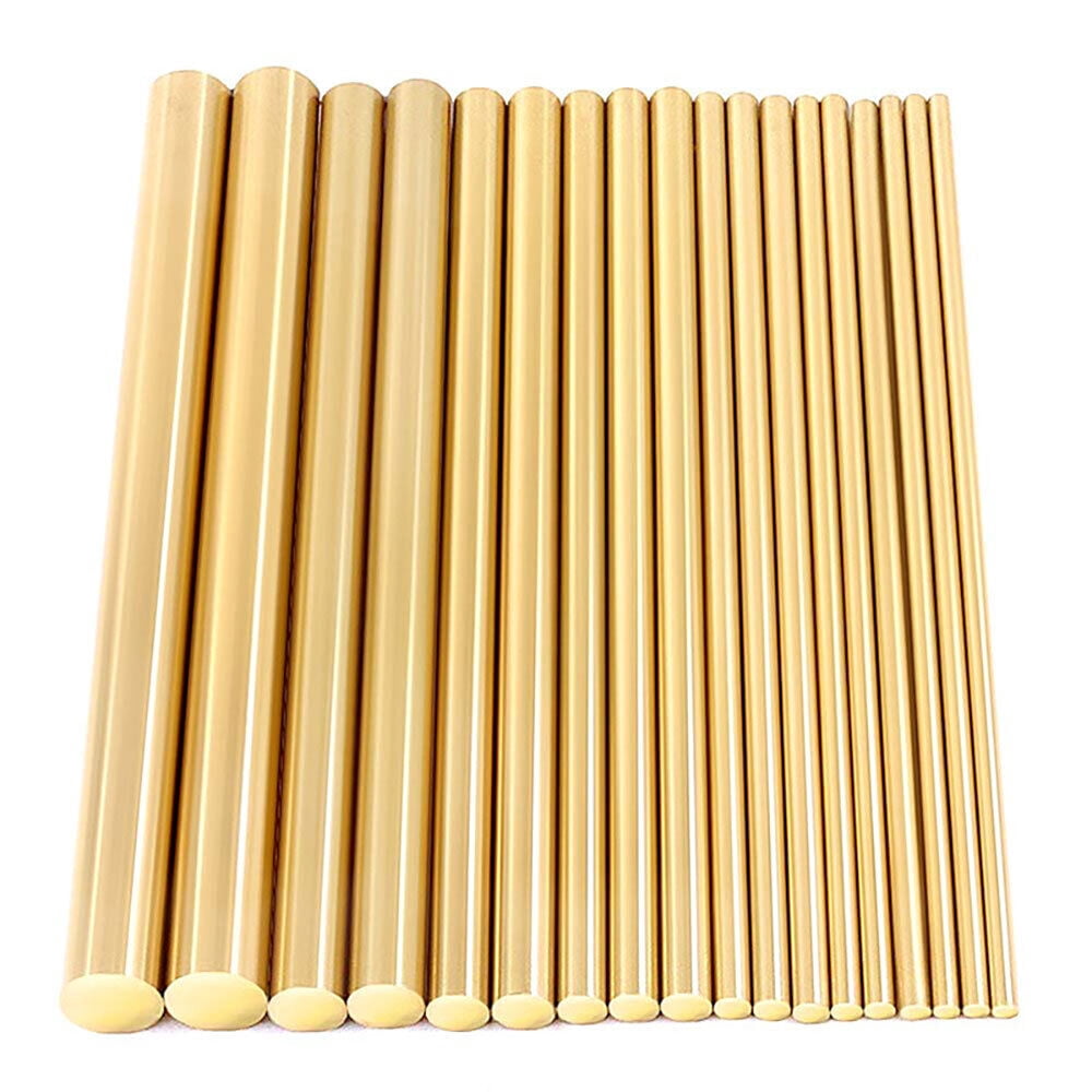 5 PCS Brass Rod Pins 200mm Length Knife Handle Pin Rivets 3/4/5/6mm Diameter