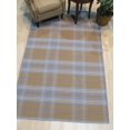 thumbnail image 4 of Tapis en Laine Tufté Main à Carreaux Or/bleu, 4 of 4