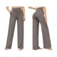 thumbnail image 3 of Pantalones Pierna para Mujer Pantalones Yoga Cintura Alta con Bolsillos Pantalones Deportivos Holgados y Elásticos para Trabajo o para Estar Cómoda en Casa Marrón M, 3 of 7