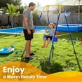 thumbnail image 2 of QinaQin Columpio infantil 4 en 1 plegable para patio o casa, centro de juego portátil con aro de basquetbol, ideal para bebés y niños de 6 a 36 meses o más, 2 of 7
