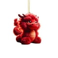 thumbnail image 2 of Puntoco Adornos navideños de dragón: adornos navideños acrílicos redondos colgantes religiosos para árbol de Navidad, decoraciones navideñas para el hogar, decoración navideña, 2 of 2