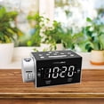 thumbnail image 5 of HANNLOMAX HX-135CR Radio Reloj Despertador con Proyección, Radio FM PLL, Alarma Dual, Puertos USB Dobles para Carga 2.4A y 1A, Pantalla LED Blanca, Adaptador AC/DC Incluido., 5 of 5