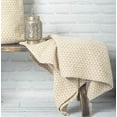 thumbnail image 2 of Jeté en Coton Tissé Crème et Jaune Moutarde, 2 of 2