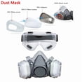 thumbnail image 2 of 6200 Dust Mask Half Face With 503 5N11 Particle Filters Goggles Set For Industrial Labor Dust Paint Spray Decoration Grinding, 2 of 7