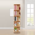thumbnail image 3 of FETCOI 360° Rotating Bookshelf Wood Bookcase Storage Shelf Freestanding Display Rack 5 Tiers, 3 of 12
