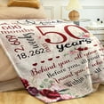 thumbnail image 2 of DAJU 50th Birthday Gifts for Women Blanket 50th Birthday Decorations Woman 50th Birthday Gift Ideas Gifts for 50 Year Old Women 1973 Birthday Gifts for Women Throw Blanket(50*60inch), 2 of 6