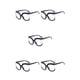 thumbnail image 3 of Qarigey Gafas cuadradas de gran tamaño con estampado de leopardo, montura grande, gafas sin receta, gafas para viajes al aire libre, Type5 NO5, 3 of 6