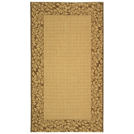 SAFAVIEH Courtyard Regent Traditional Floral Indoor/Outdoor Area Rug Natural/Brown  2 7  x 5 SAFAVIEH Outdoor CY0727-3001 Courtyard Natural / Brown Rug Instantly transform your backyard  patio  deck  sunroom  veranda  or poolside with a rug from SAFAVIEH�s remarkable indoor-outdoor Courtyard Collection. This trendy rug is made with enhanced synthetic fibers in a special sisal weave that achieves intricate designs that are easy to maintain. Take outdoor decorating to the next level with this collection�s inviting assortment of classic and contemporary designs and coveted fashion-forward colors. For over 100 years  SAFAVIEH has set the standard for finely crafted rugs and home furnishings. From coveted fresh and trendy designs to timeless heirloom-quality pieces  expressing your unique personal style has never been easier. Begin your rug  furniture  lighting  outdoor  and home decor search and discover over 100 000 SAFAVIEH products today.